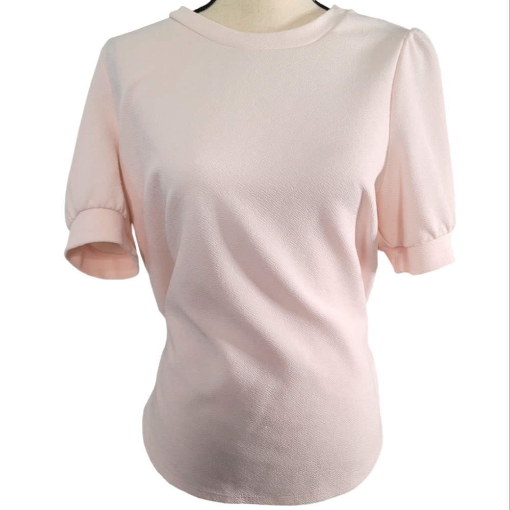 Adrianna Papell Soft Peach Size Large Blouse